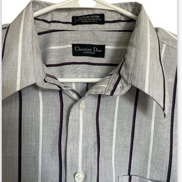 Christian Dior Monsieur Button Down Striped Shirt - Picture 4 of 12